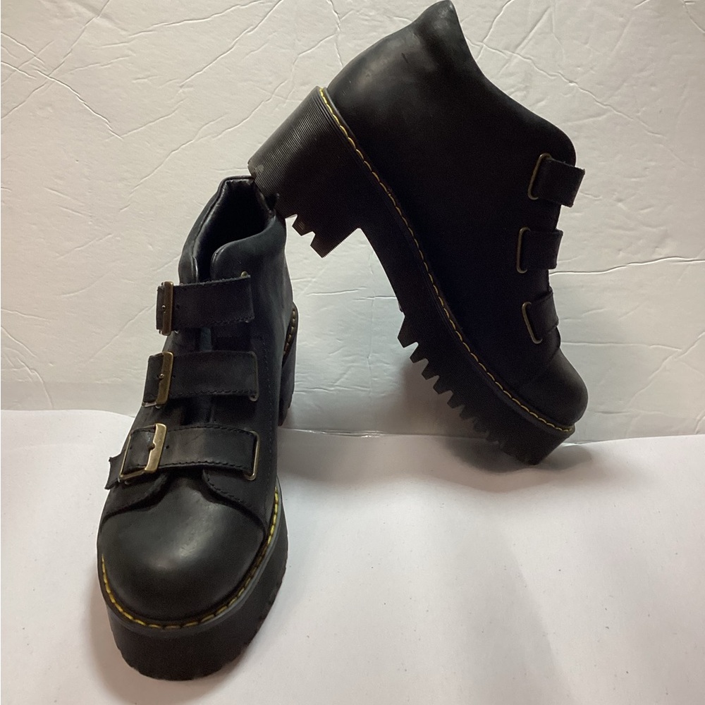 Dr. Martens Coppola Black Platform Shoes leather size 10 - Picture 9 of 12